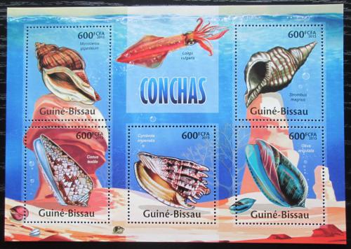 Poštové známky Guinea-Bissau 2013 Mušle Mi# 6712-16 Kat 12€