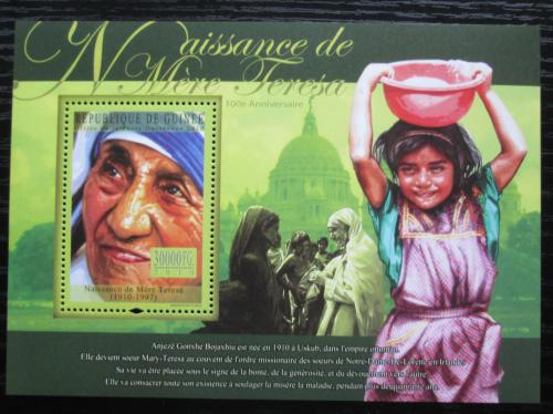 Poštová známka Guinea 2010 Matka Tereza Mi# Block 1851 Kat 10€