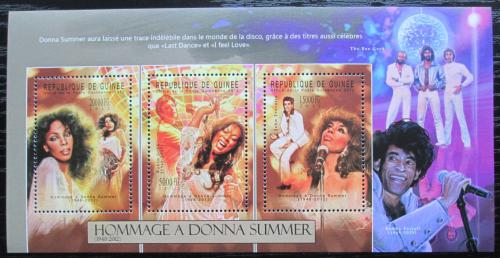 Poštové známky Guinea 2012 Donna Summer, americká zpìvaèka Mi# 9364-66 Kat 16€