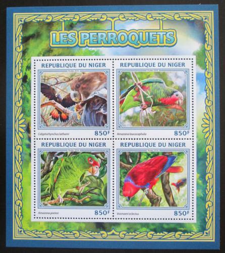 Poštové známky Niger 2016 Papagáje Mi# 4542-45 Kat 13€