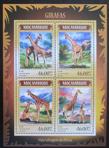 Poštové známky Mozambik 2014 Žirafy Mi# Mi# 7320-23 Kat 11€