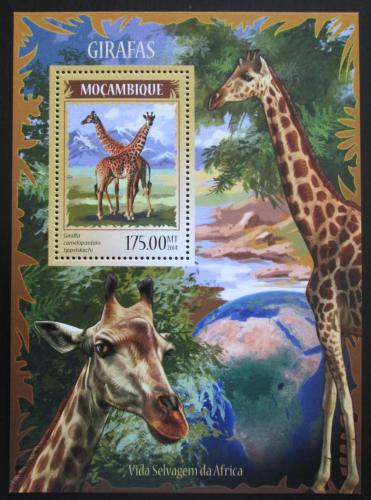 Poštová známka Mozambik 2014 Žirafy Mi# Mi# Block 904 Kat 10€