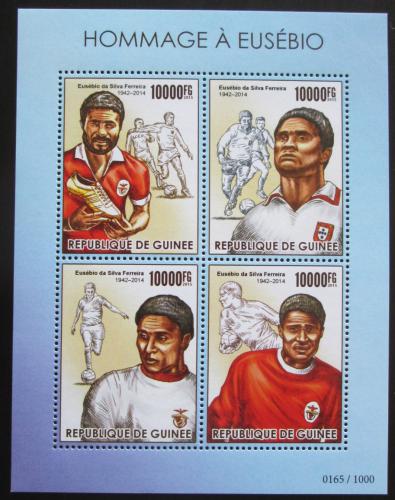 Poštové známky Guinea 2015 Eusébio, legendární futbalista Mi# 11373-76 Kat 16€