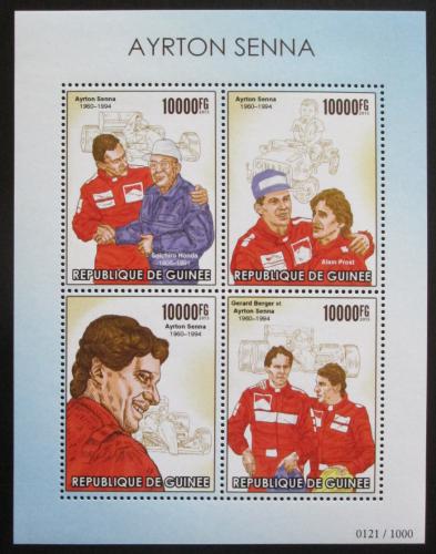 Poštové známky Guinea 2015 Ayrton Senna, Formule 1 Mi# 11388-91 Kat 16€