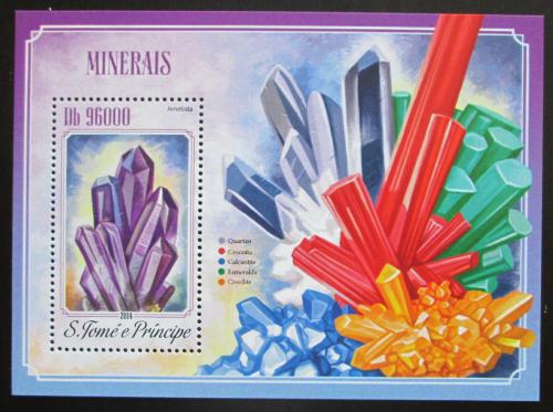 Poštová známka Svätý Tomáš 2014 Minerály Mi# Block 1012 Kat 10€