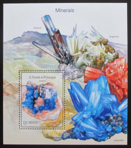 Poštová známka Svätý Tomáš 2014 Minerály Mi# Block 972 Kat 10€