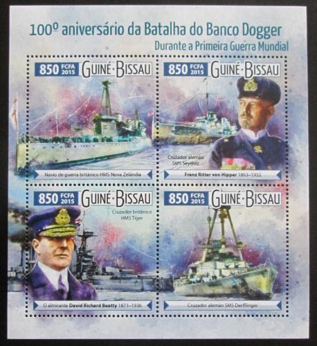 Poštové známky Guinea-Bissau 2015 Bitka u Dogger Banku Mi# 8120-23 Kat 14€