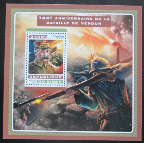 Poštová známka Niger 2016 Bitka u Verdunu Mi# Block 633 Kat 13€