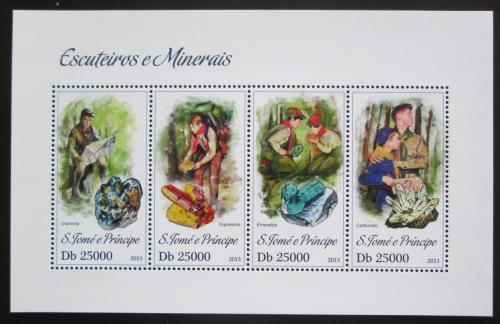 Poštové známky Svätý Tomáš 2013 Skauti a minerály Mi# 5166-69 Kat 10€
