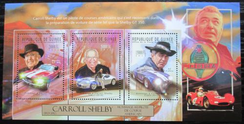 Poštovní známky Guinea 2012 Carroll Shelby Mi# 9356-58 Kat 16€