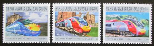 Potov znmky Guinea 2011 Anglick modern lokomotvy Mi# 9022-24 Kat 16