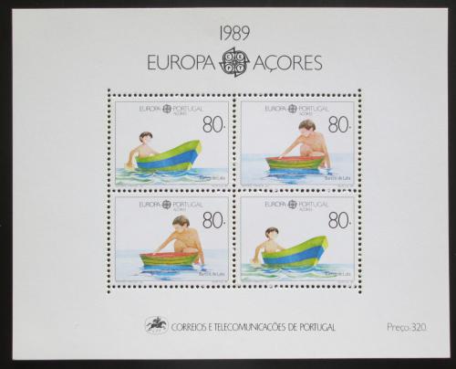 Poštové známky Azory 1989 Európa CEPT, dìtské hry Mi# Block 10 Kat 12€
