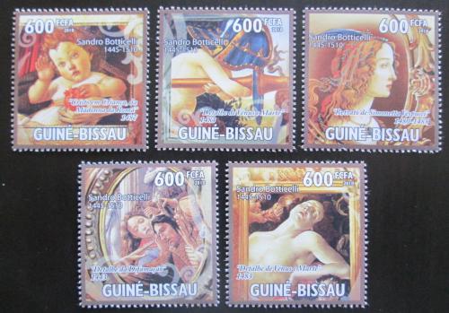 Poštové známky Guinea-Bissau 2010 Umenie, Sandro Botticelli Mi# 5140-44 Kat 12€