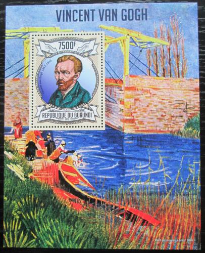 Poštová známka Burundi 2013 Umenie, Vincent van Gogh Mi# Block 341 Kat 9€