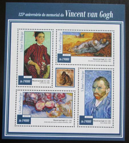 Poštové známky Svätý Tomáš 2015 Umenie, Vincent van Gogh Mi# 6005-08 Kat 7.50€