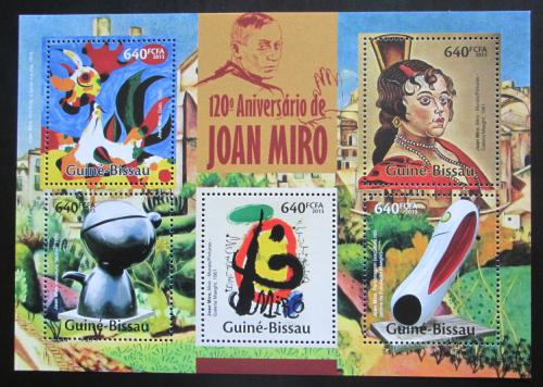 Poštové známky Guinea-Bissau 2013 Umenie, Joan Miró Mi# 6742-46 Kat 13€