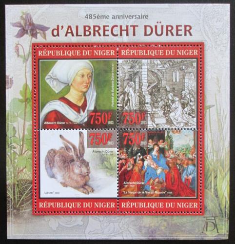 Poštové známky Niger 2013 Umenie, Albrecht Dürer Mi# 2187-90 Kat 12€
