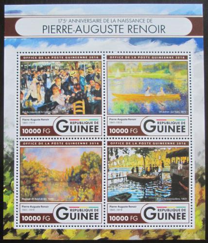 Poštové známky Guinea 2016 Umenie, Pierre-Auguste Renoir Mi# 11981-84 Kat 16€