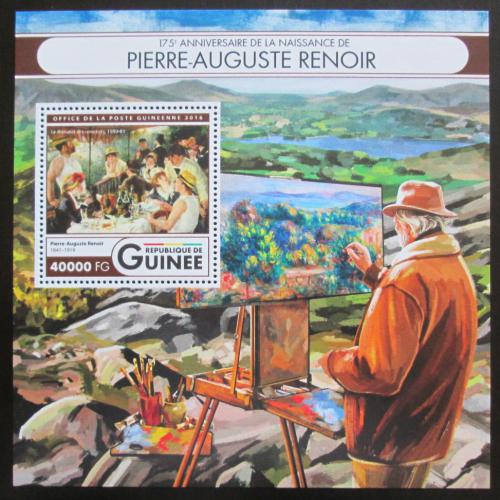Poštová známka Guinea 2016 Umenie, Pierre-Auguste Renoir Mi# Block 2692 Kat 16€