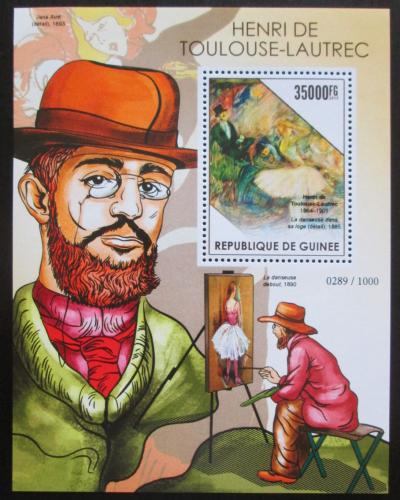 Poštová známka Guinea 2015 Umenie, Henri de Toulouse-Lautrec Mi# Block 2560 Kat 14€