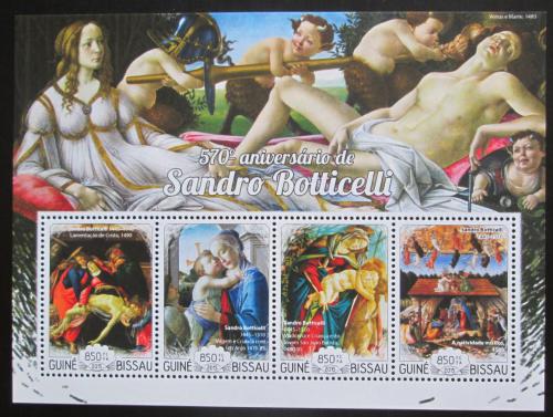 Poštové známky Guinea-Bissau 2015 Umenie, Sandro Botticelli Mi# 7616-19 Kat 14€