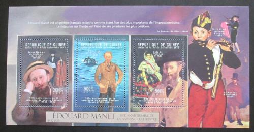 Poštové známky Guinea 2012 Umenie, Édouard Manet Mi# 9324-26 Kat 16€
