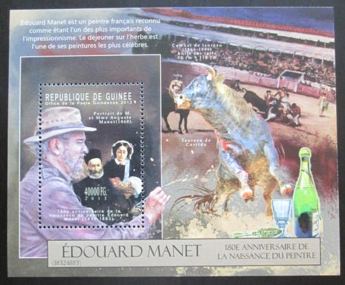 Poštová známka Guinea 2012 Umenie, Édouard Manet Mi# Block 2120 Kat 16€