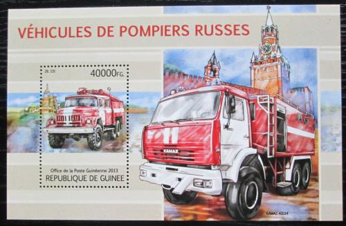 Poštová známka Guinea 2013 Ruská hasièská autá Mi# Block 2201 Kat 16€