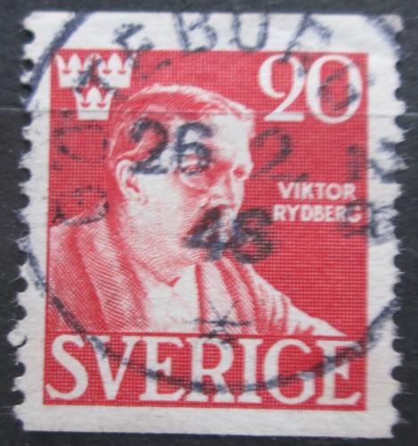 Poštová známka Švédsko 1945 Viktor Rydberg, filozof Mi# 314 A
