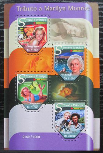 Poštové známky Svätý Tomáš 2015 Marilyn Monroe Mi# 6470-73 Kat 12€