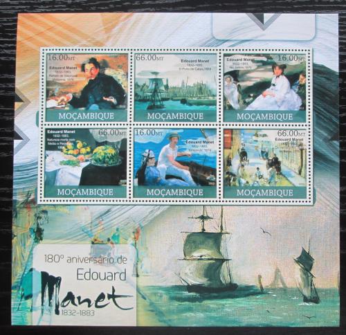 Poštové známky Mozambik 2012 Umenie, Édouard Manet Mi# 5874-79 Kat 14€