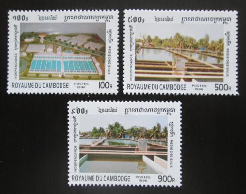 Poštové známky Kambodža 1996 Vodní hospodáøství Mi# 1667-69 Kat 7.20€