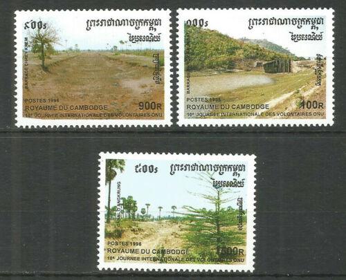 Poštové známky Kambodža 1996 Vodní hospodáøství Mi# 1670-72 Kat 7€