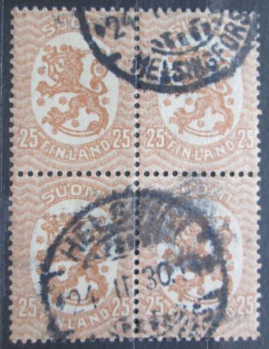 Poštové známky Fínsko 1919 Štátny znak ètyøblok Mi# 77 A