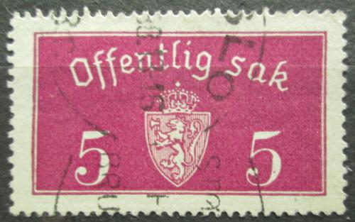 Poštová známka Nórsko 1933 Štátny znak, úøední Mi# 10 I