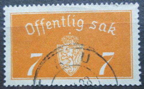 Poštová známka Nórsko 1933 Štátny znak, úøední Mi# 11 I Kat 5€