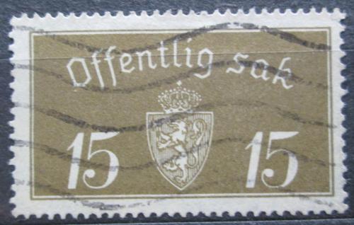 Poštová známka Nórsko 1933 Štátny znak, úøední Mi# 13 I