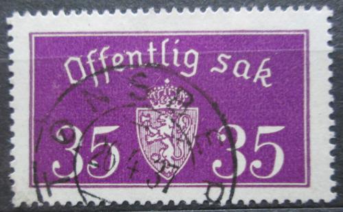 Poštová známka Nórsko 1935 Štátny znak, úøední Mi# 17 II 