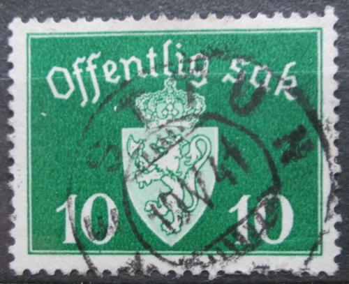 Poštová známka Nórsko 1937 Štátny znak, úøední Mi# 24