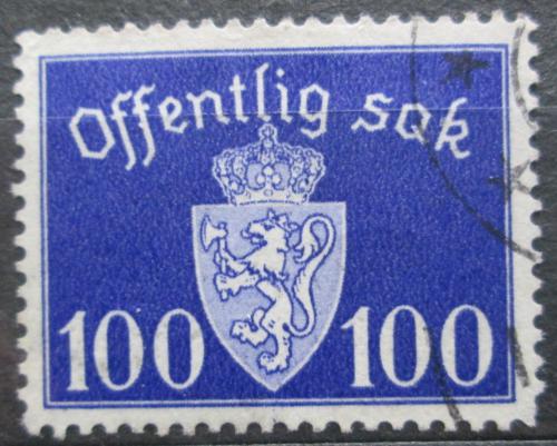 Poštová známka Nórsko 1938 Štátny znak, úøední Mi# 32