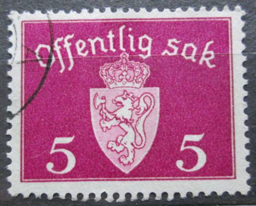 Poštová známka Nórsko 1941 Štátny znak, úøední Mi# 33
