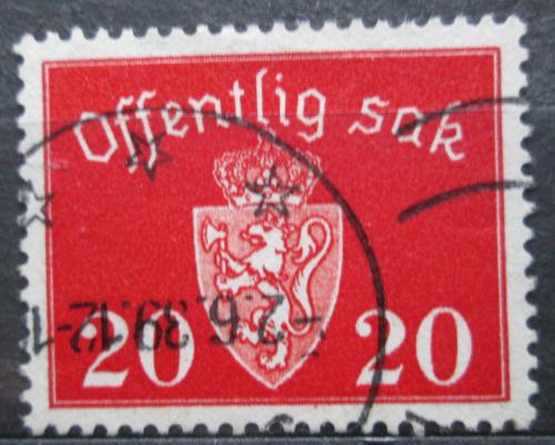 Poštová známka Nórsko 1939 Štátny znak, úøední Mi# 37