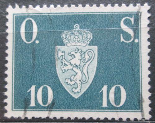 Poštová známka Nórsko 1951 Štátny znak, úøední Mi# 62 