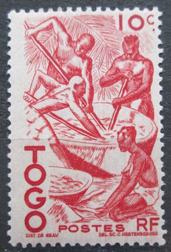 Poštová známka Togo 1947 Pøíprava palmového oleje Mi# 195