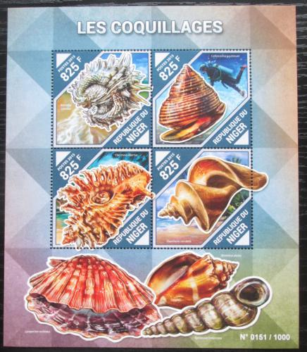 Poštové známky Niger 2015 Mušle Mi# 3867-70 Kat 13€