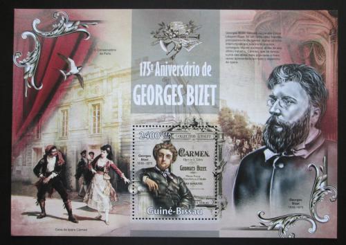 Poštová známka Guinea-Bissau 2013 Georges Bizet, skladatel Mi# Block 1174 Kat 10€
