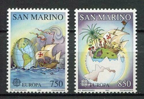 Poštové známky San Marino 1992 Európa CEPT, objavenie Ameriky Mi# 1508-09