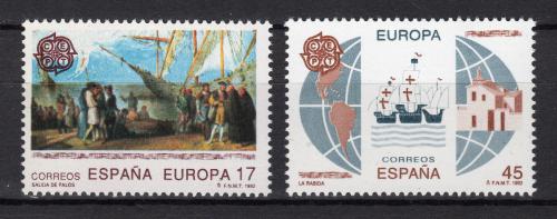 Poštové známky Španielsko 1992 Európa CEPT, objavenie Ameriky Mi# 3064-65