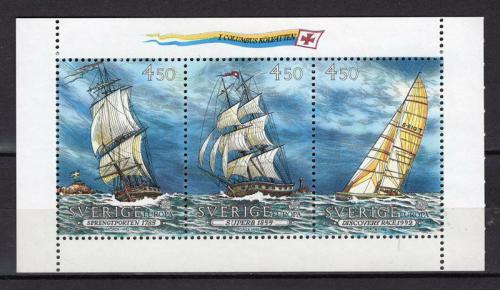 Poštové známky Švédsko 1992 Európa CEPT, objavenie Ameriky Mi# Block 196