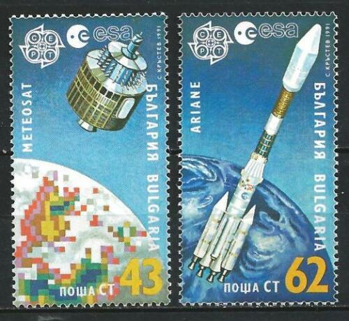 Poštové známky Bulharsko 1991 Európa CEPT, prieskum vesmíru Mi# 3901-02
